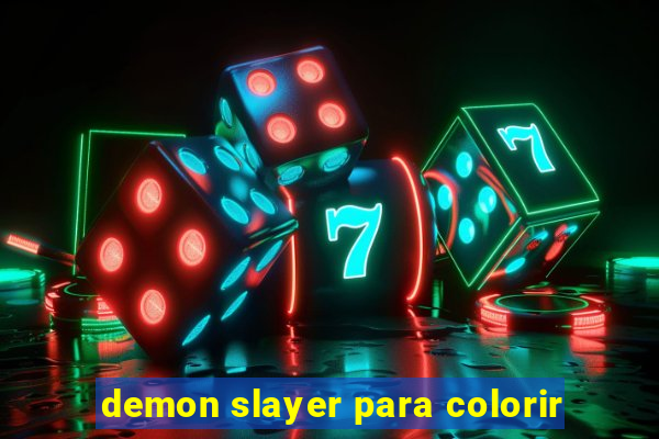 demon slayer para colorir